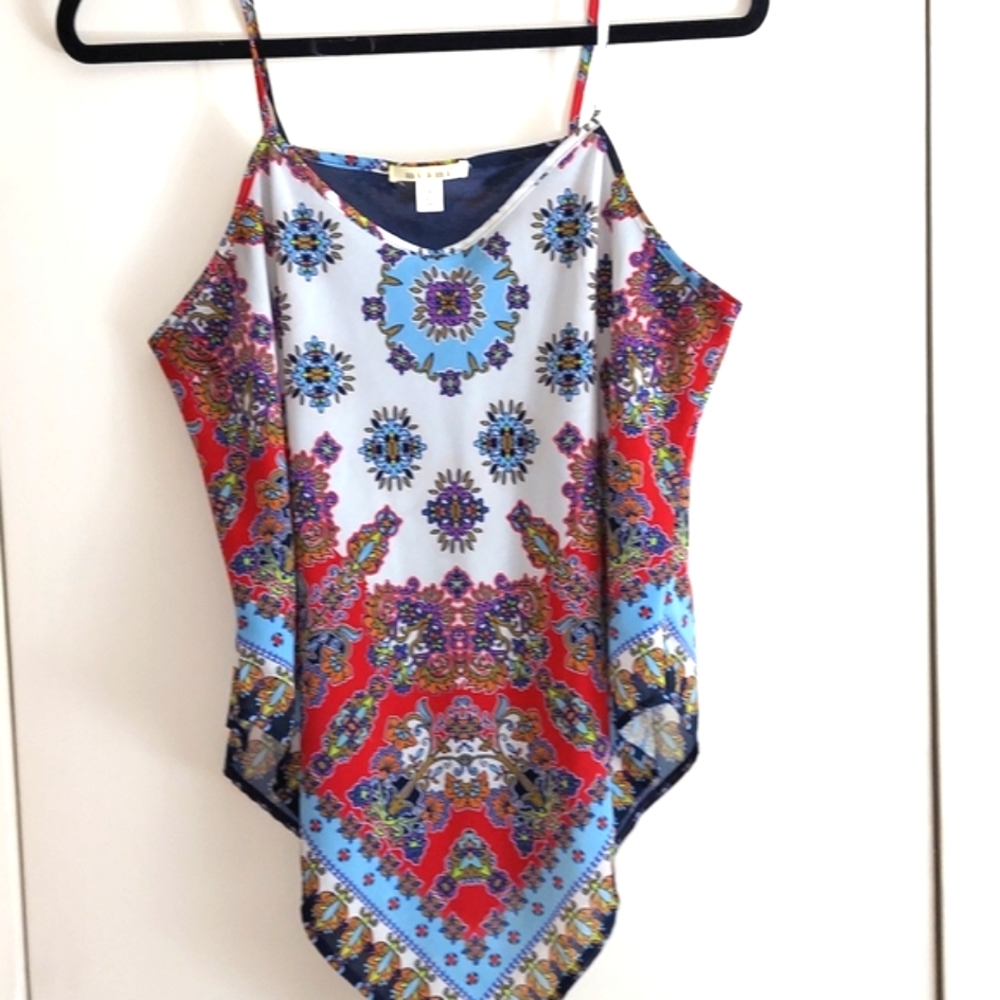 Miami Red and Blue Patterned Camisole